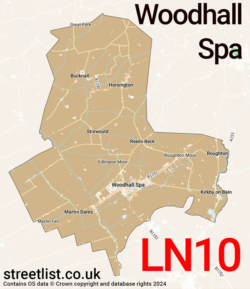 Map of the LN10 postcode