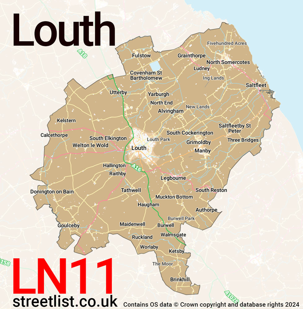 Map of the LN11 postcode