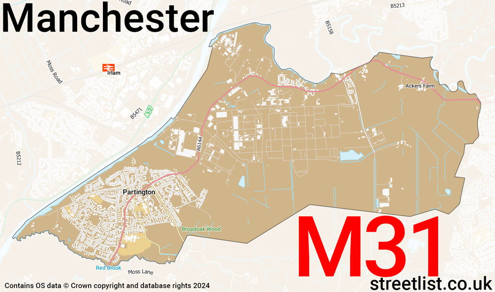 Map of the M31 postcode