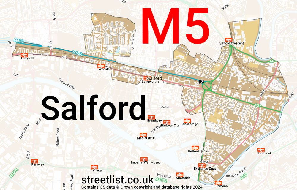 Map of the M5 postcode