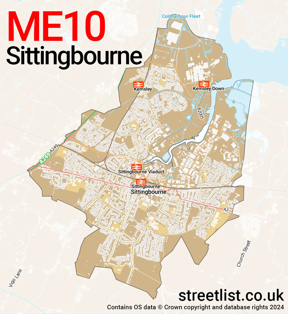 Map of the ME10 postcode