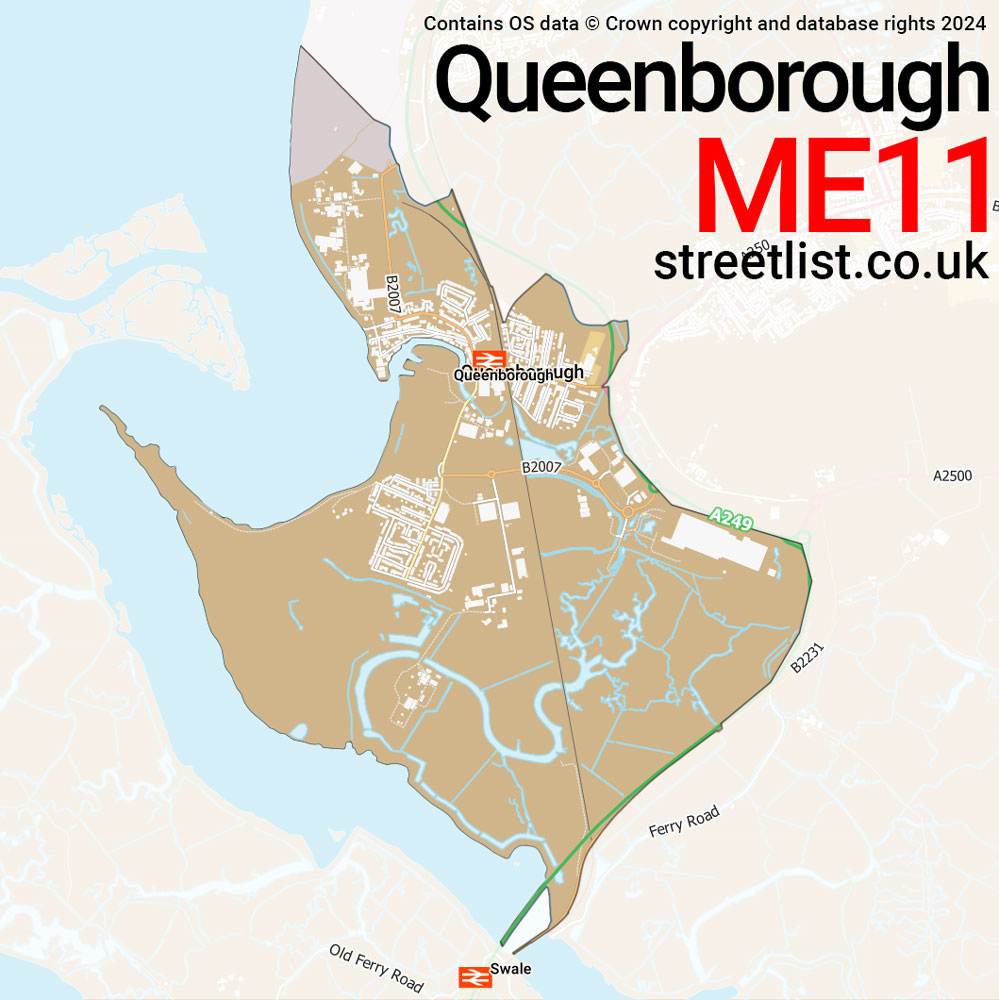 Map of the ME11 postcode