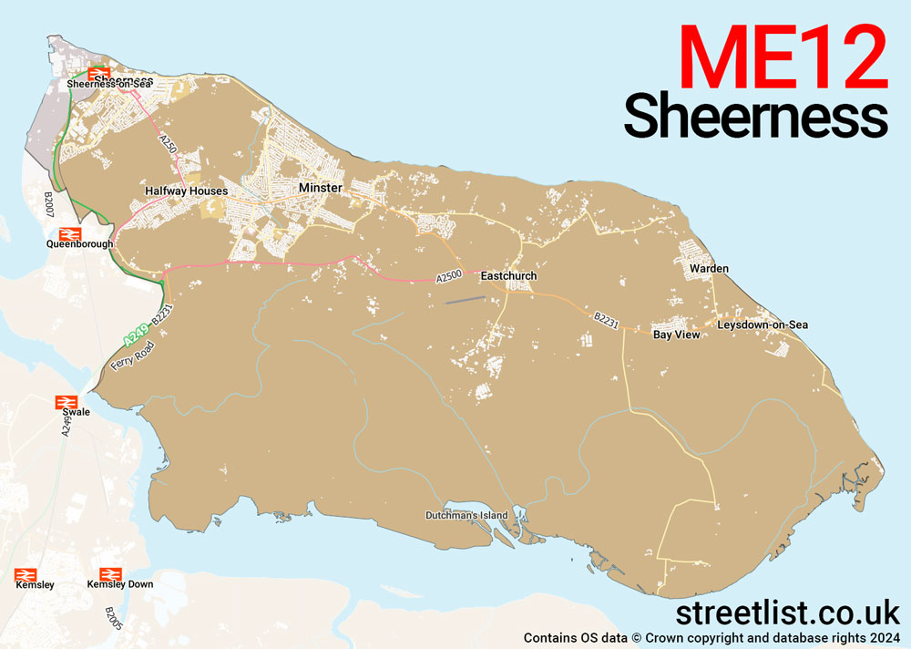 Map of the ME12 postcode