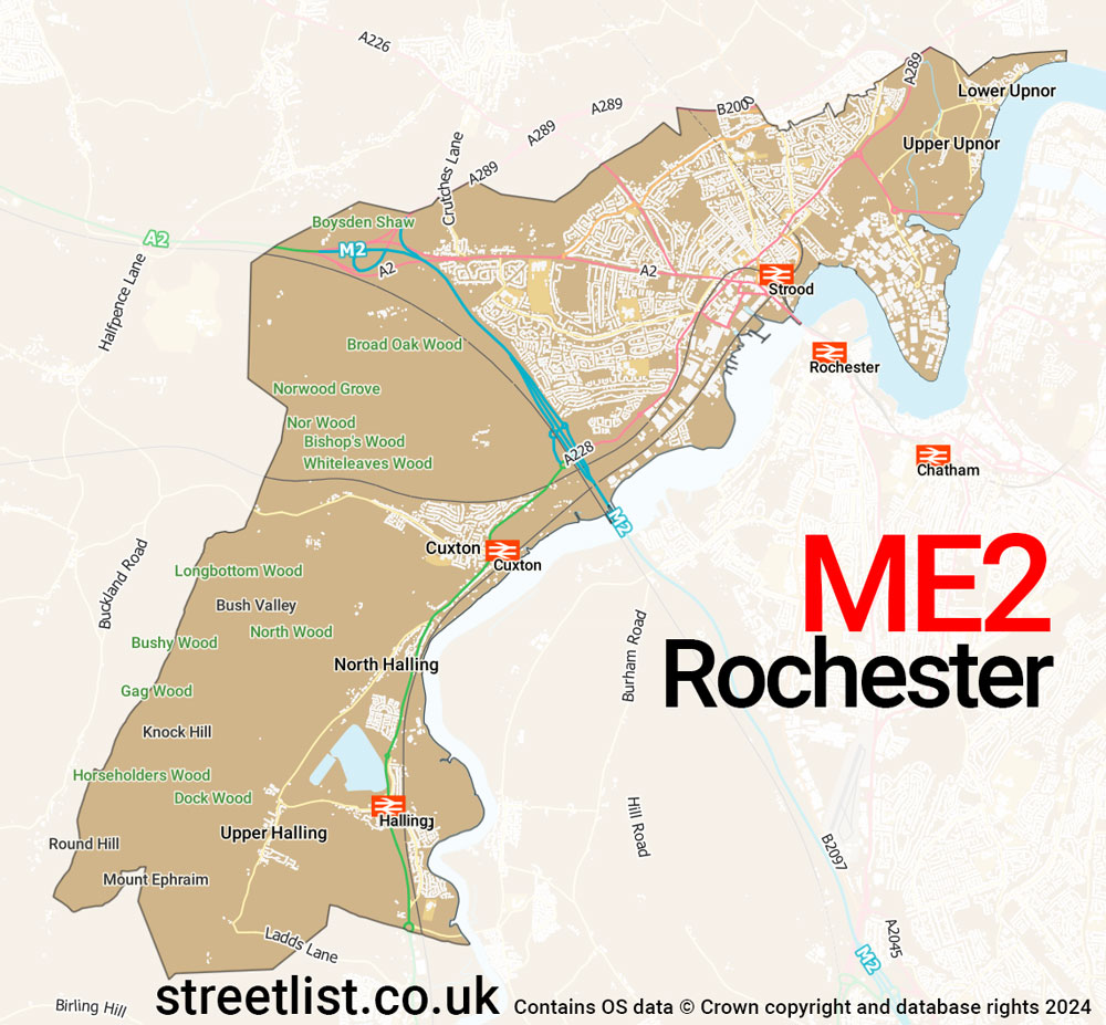 Map of the ME2 postcode