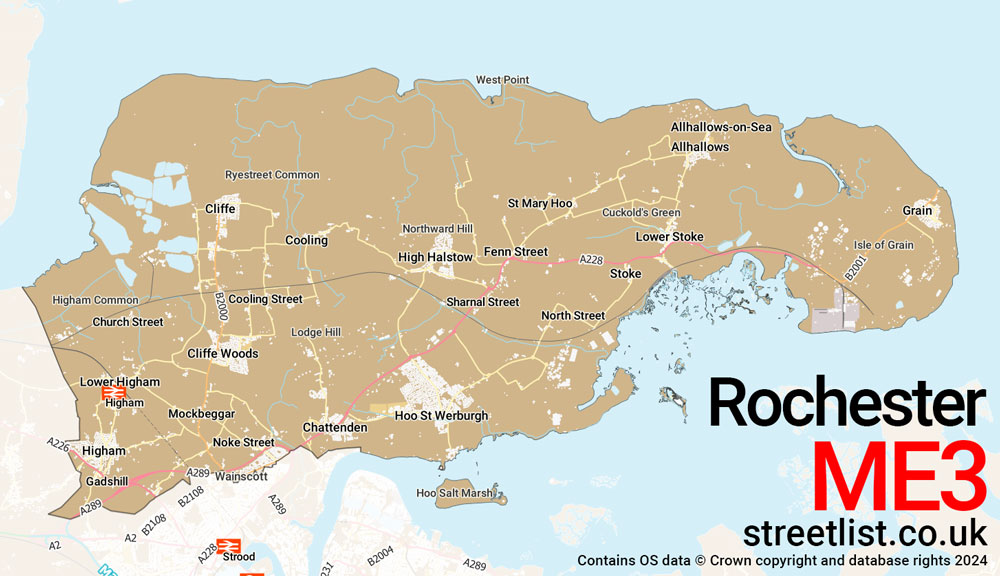 Map of the ME3 postcode