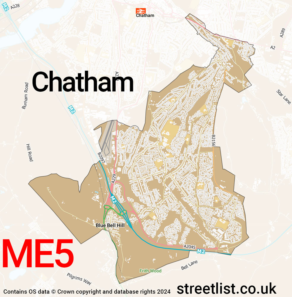 Map of the ME5 postcode