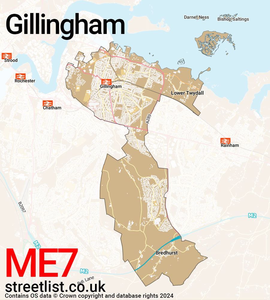 Map of the ME7 postcode