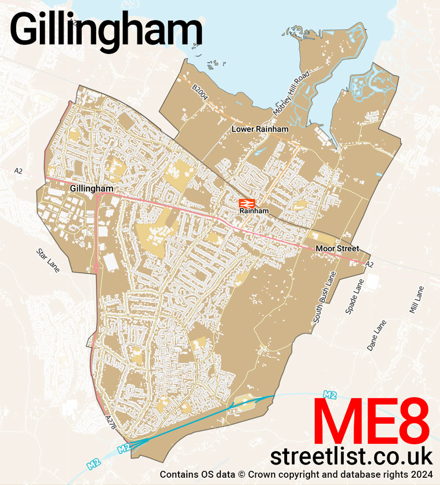 Map of the ME8 postcode