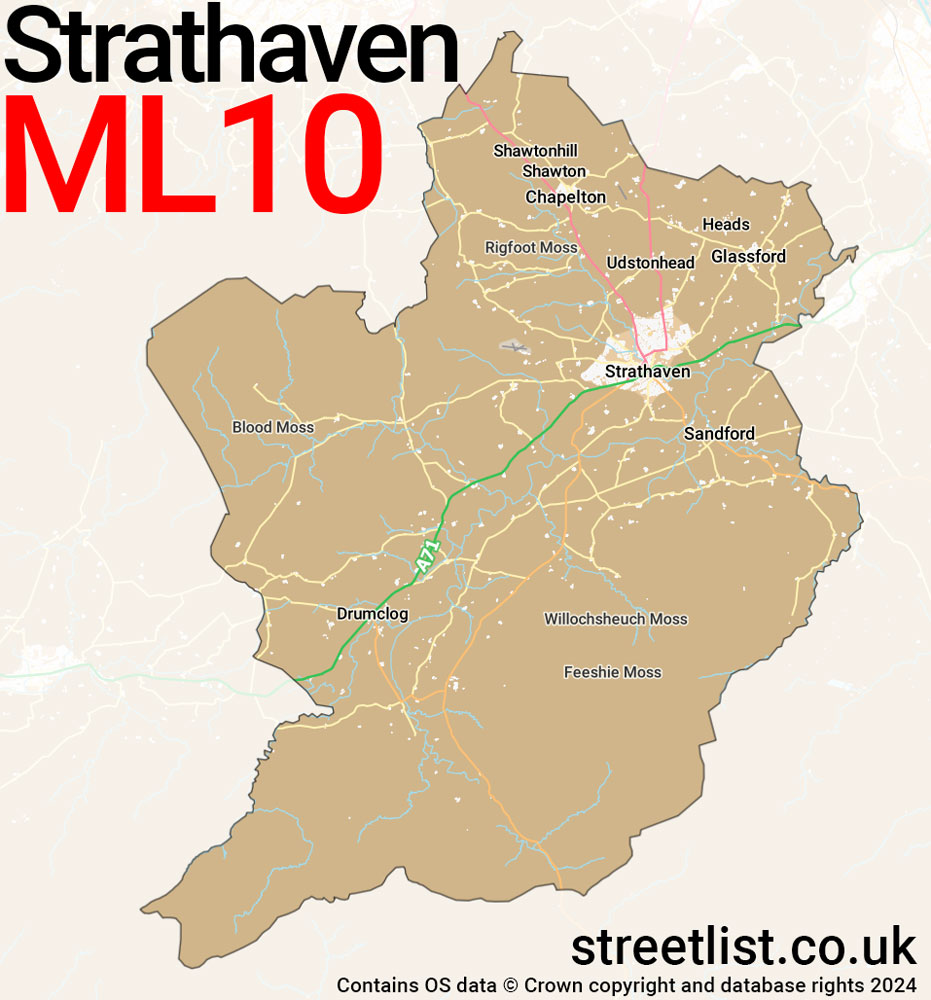 Map of the ML10 postcode