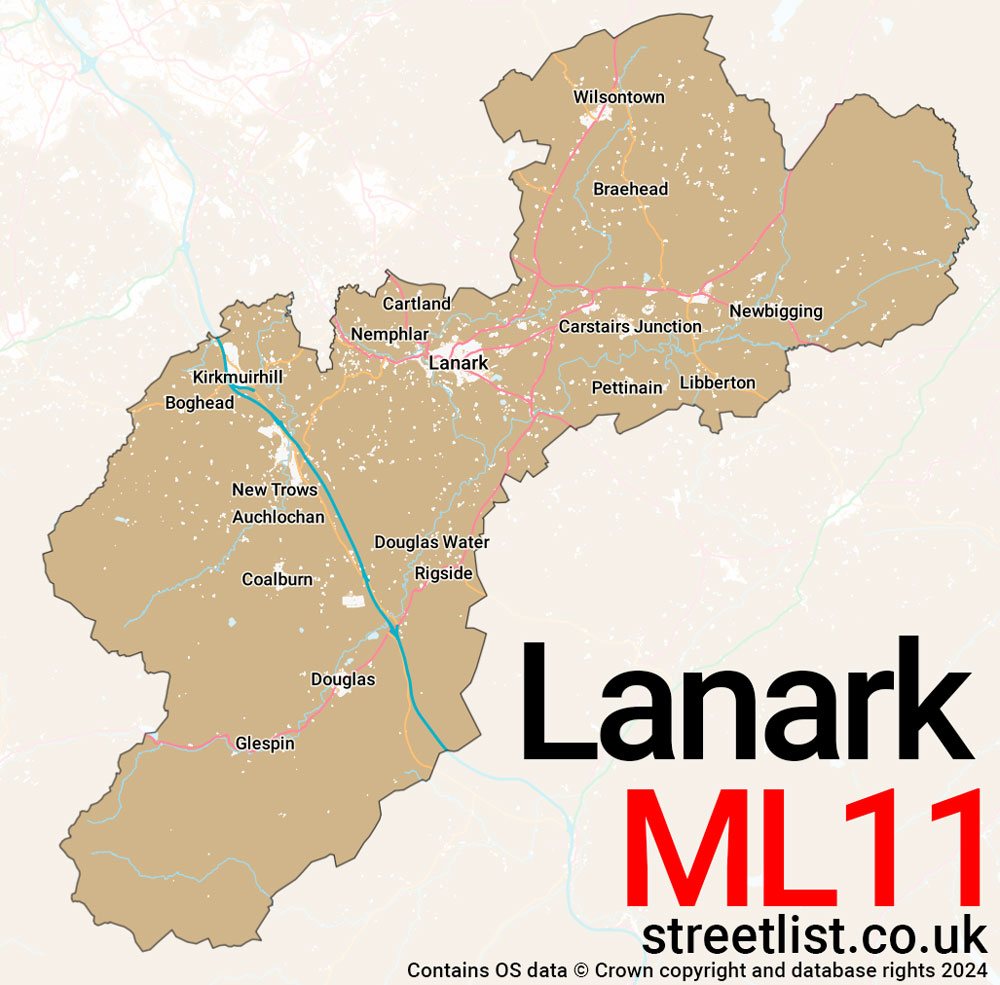 Map of the ML11 postcode