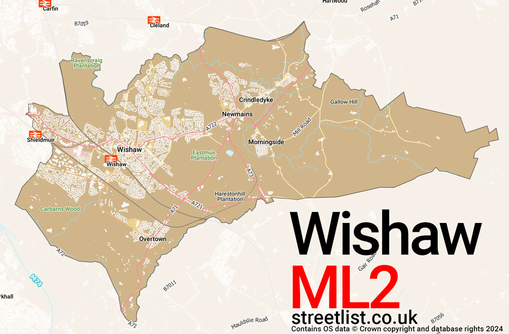 Map of the ML2 postcode