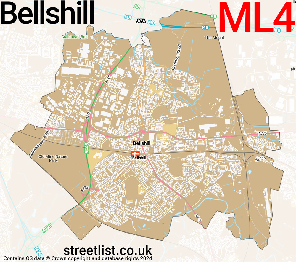 Map of the ML4 postcode