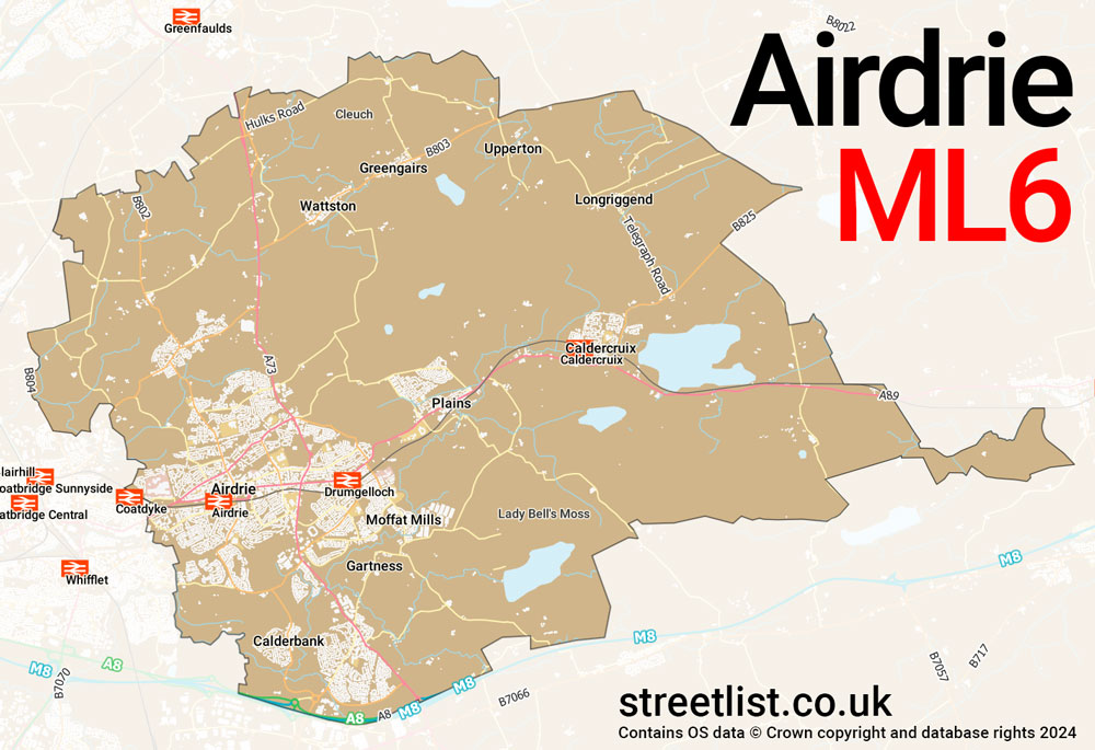 Map of the ML6 postcode