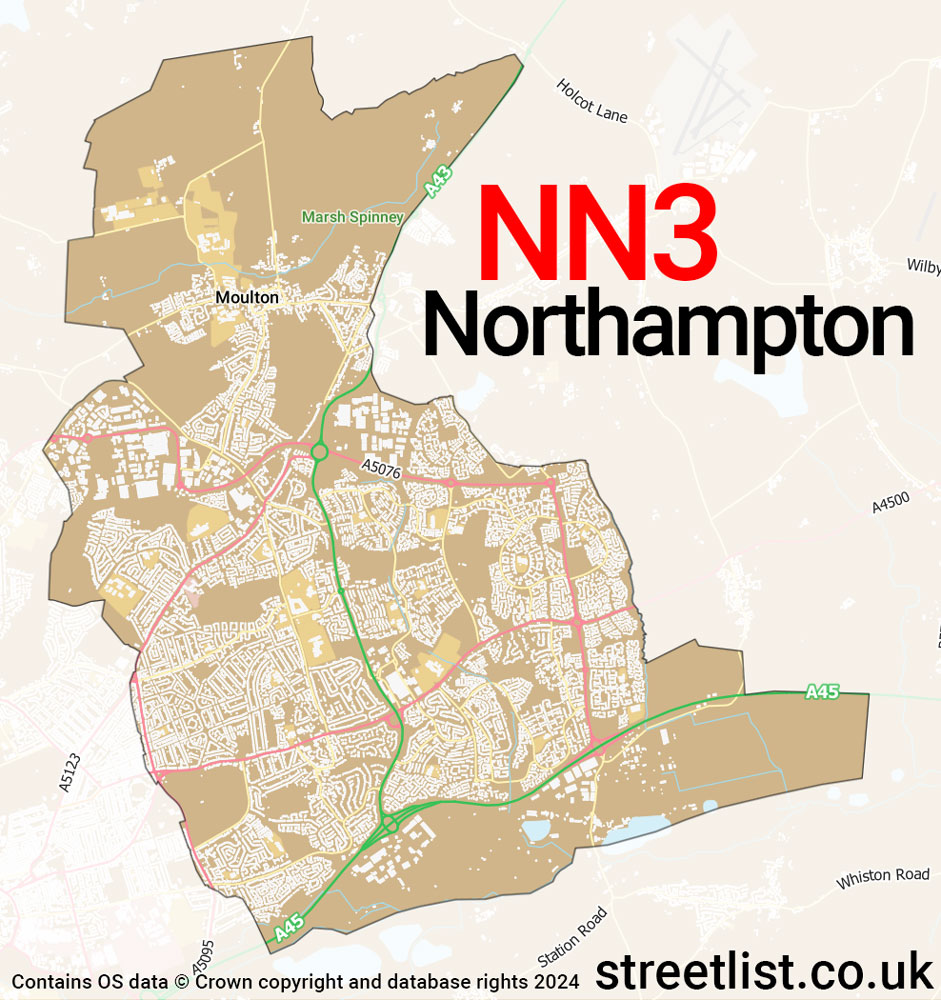 Map of the NN3 postcode