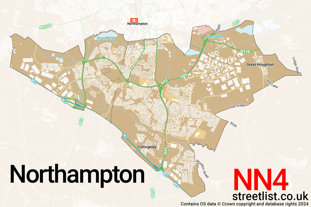 Map of the NN4 postcode