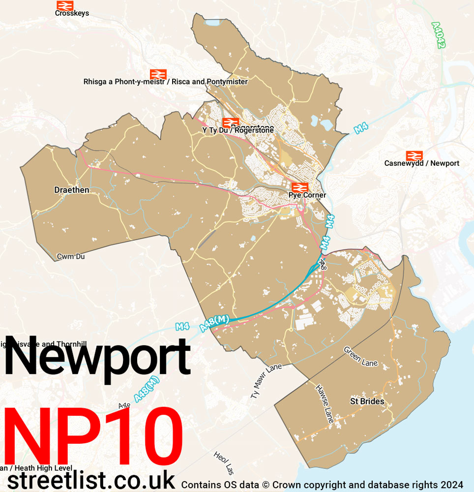 Map of the NP10 postcode