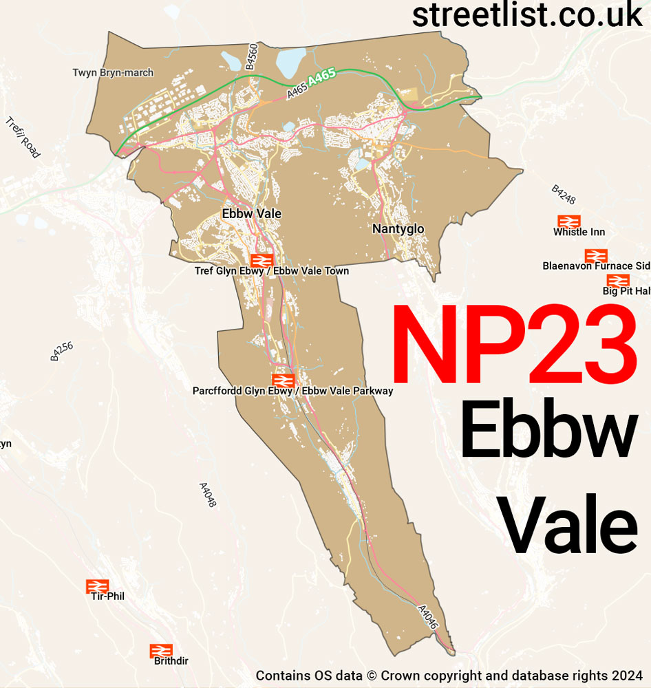 Map of the NP23 postcode