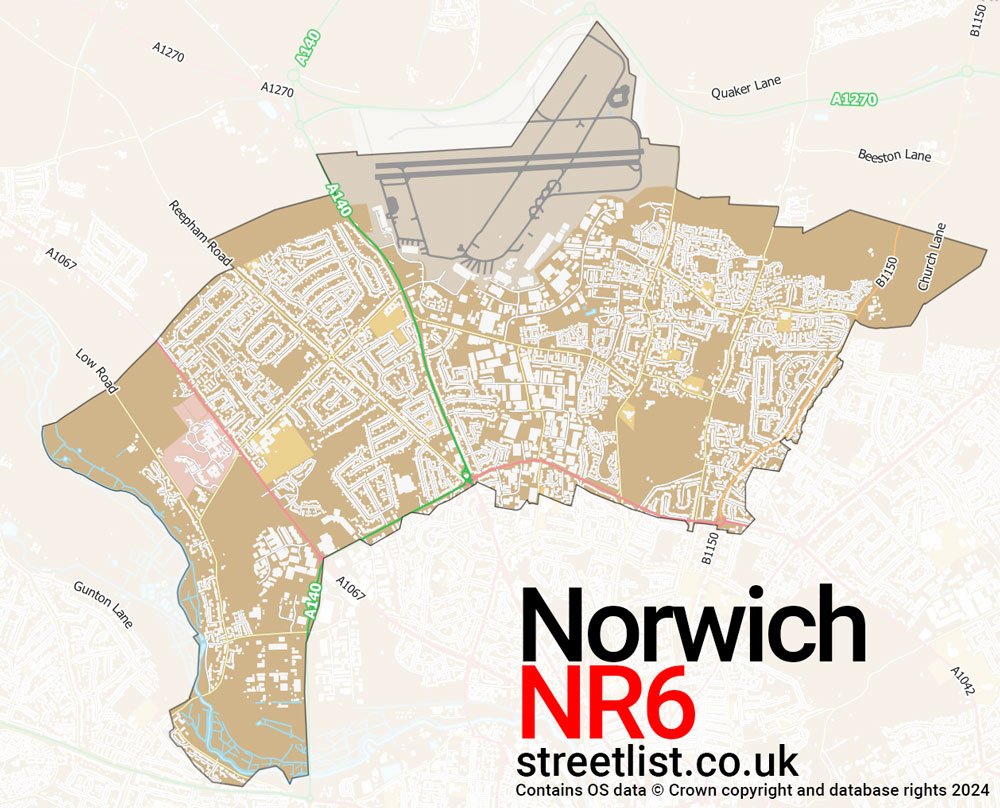 Map of the NR6 postcode