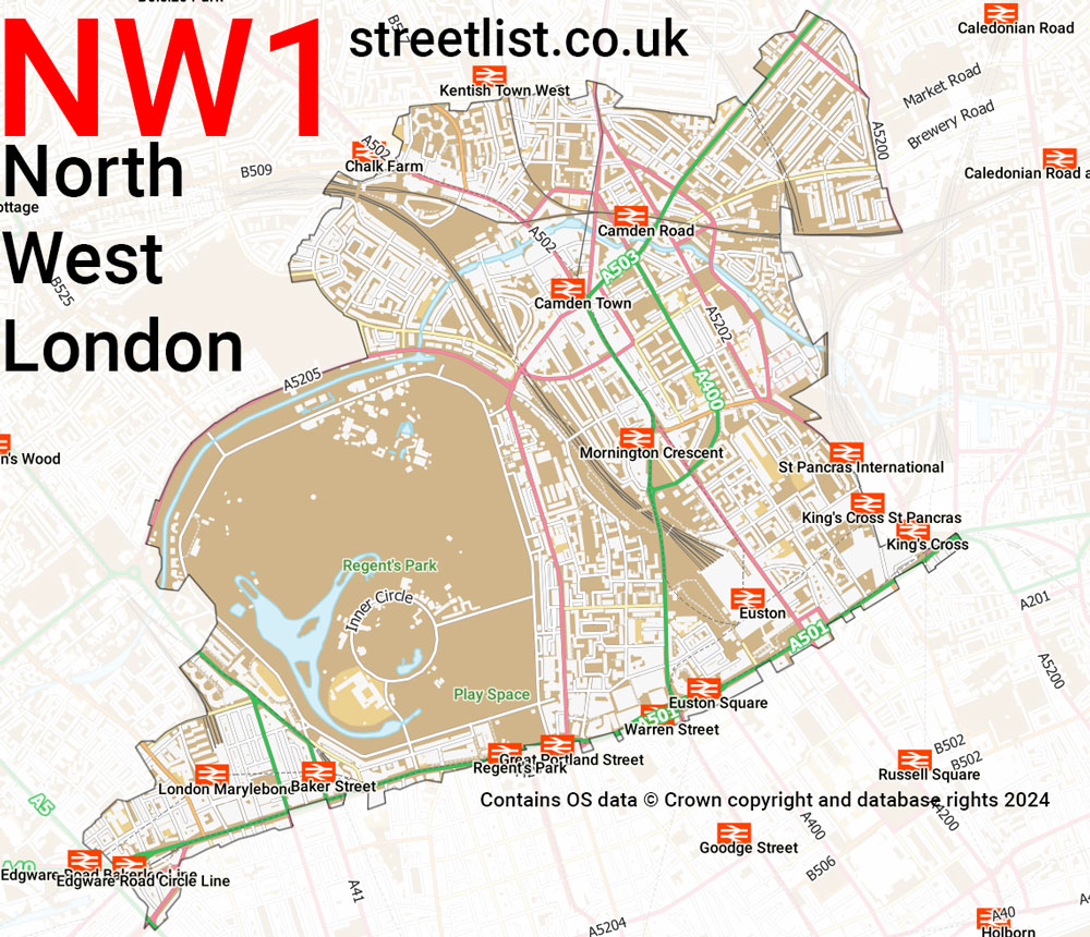 Map of the NW1 postcode