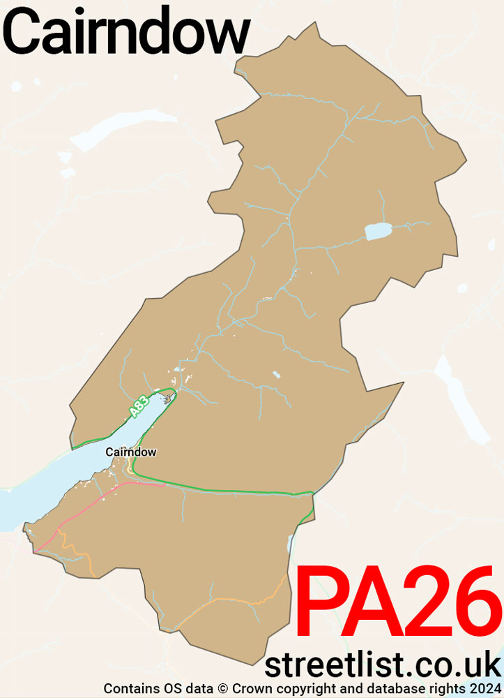 Map of the PA26 postcode