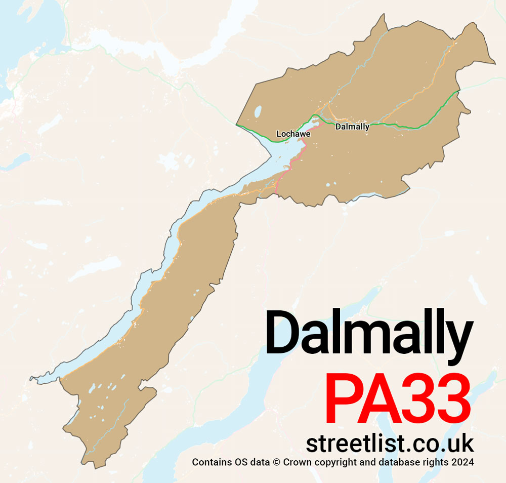 Map of the PA33 postcode