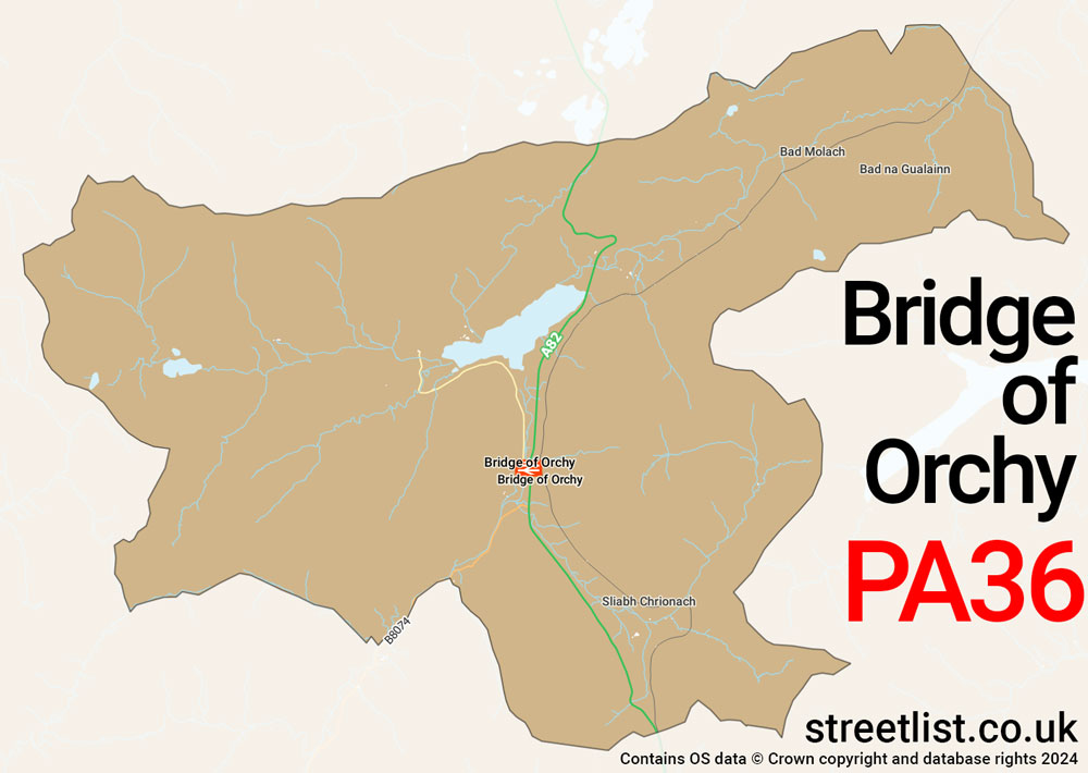 Map of the PA36 postcode