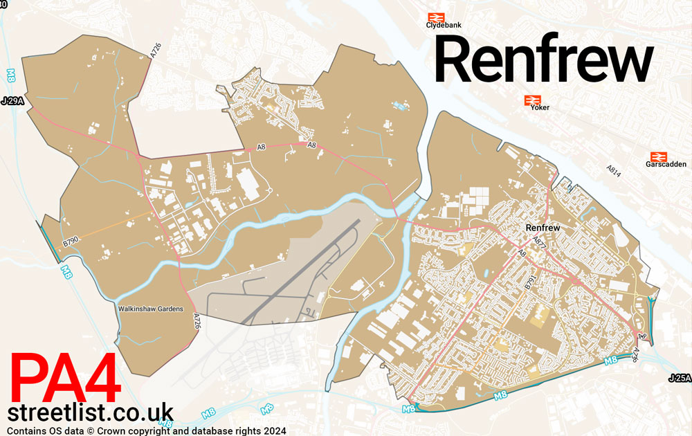 Map of the PA4 postcode