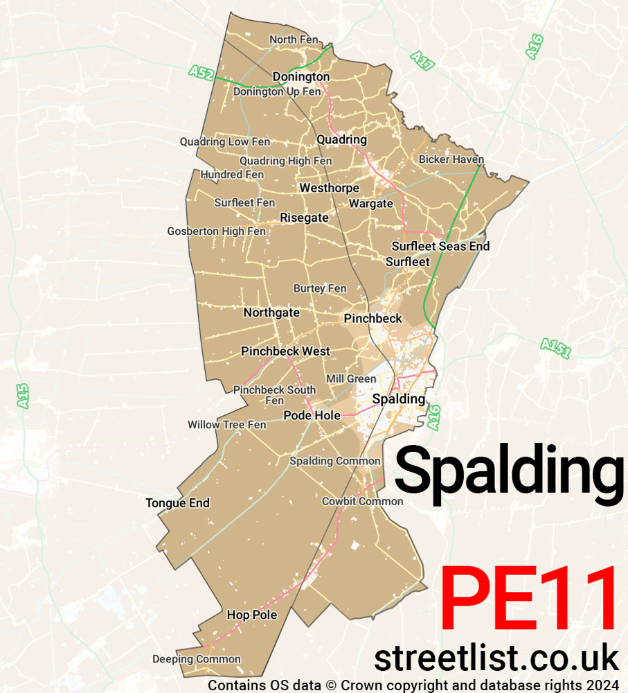 Map of the PE11 postcode