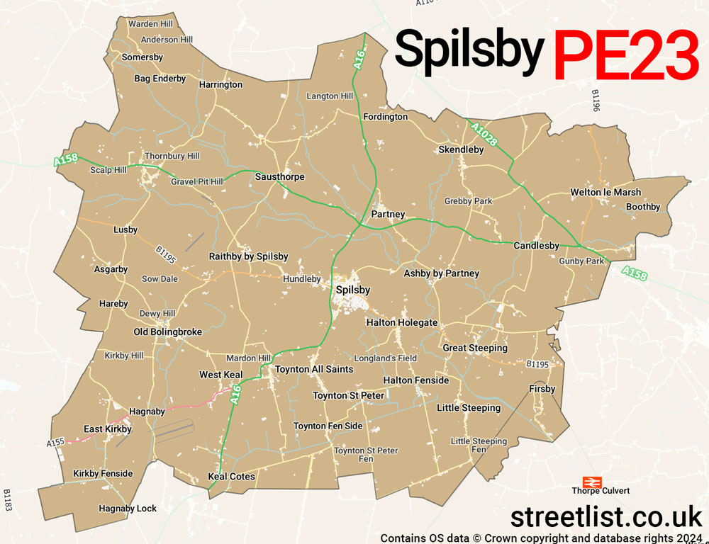 Map of the PE23 postcode