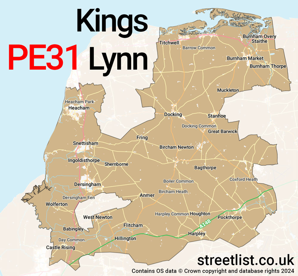 Map of the PE31 postcode