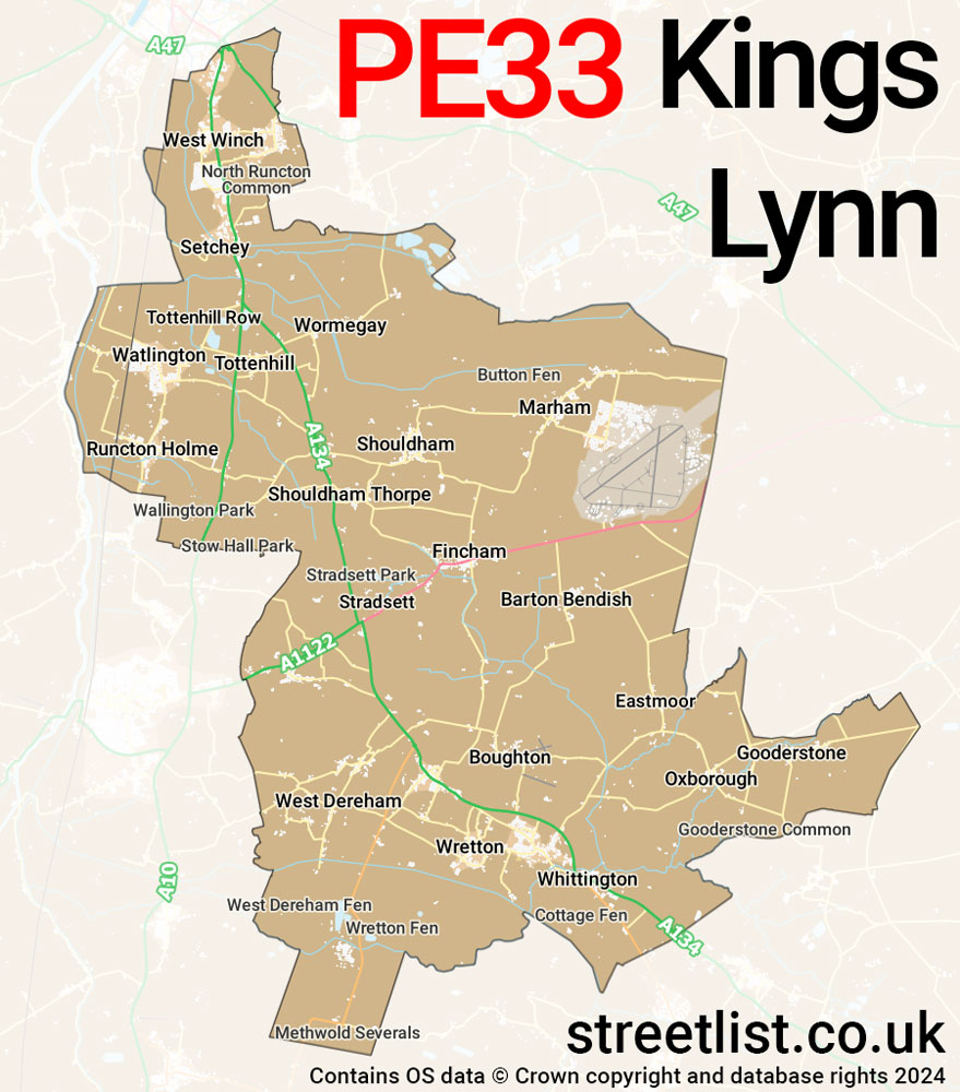 Map of the PE33 postcode