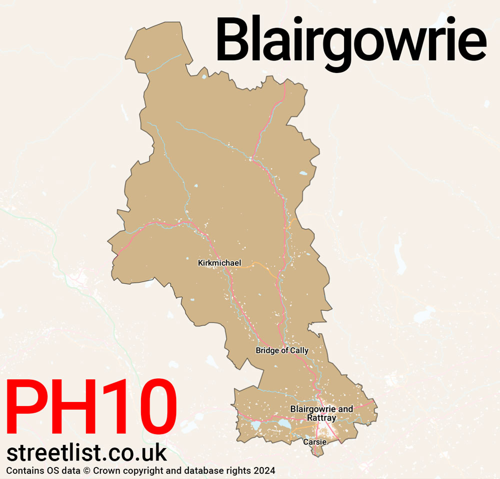 Map of the PH10 postcode