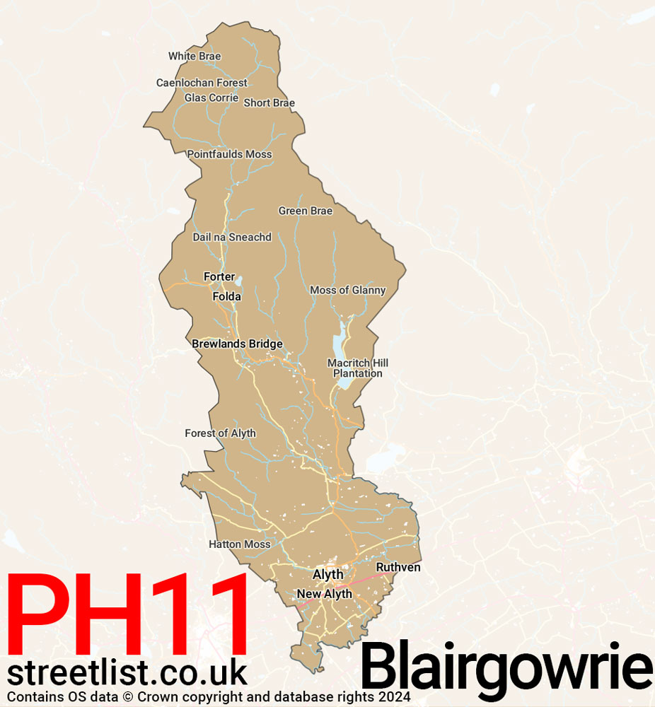 Map of the PH11 postcode