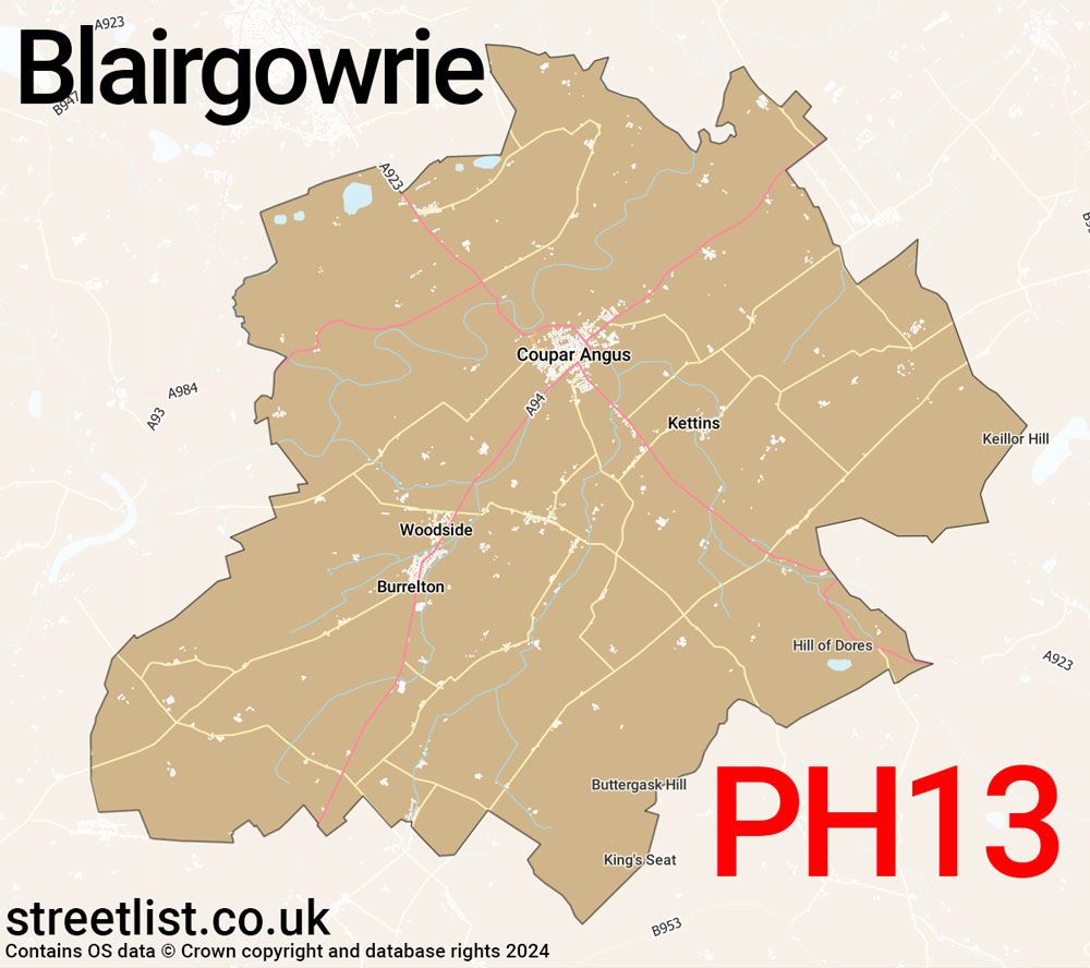 Map of the PH13 postcode