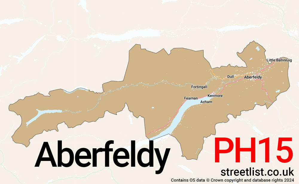 Map of the PH15 postcode