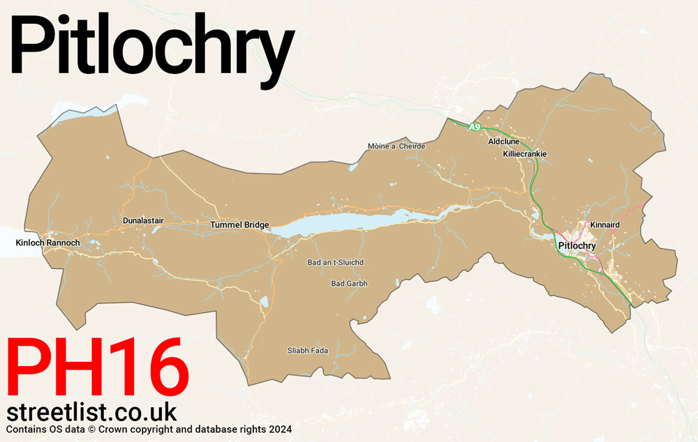 Map of the PH16 postcode