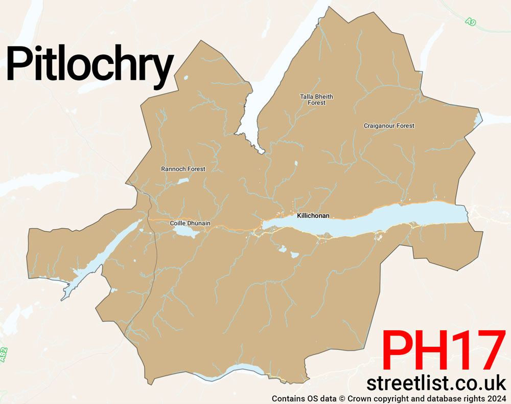 Map of the PH17 postcode