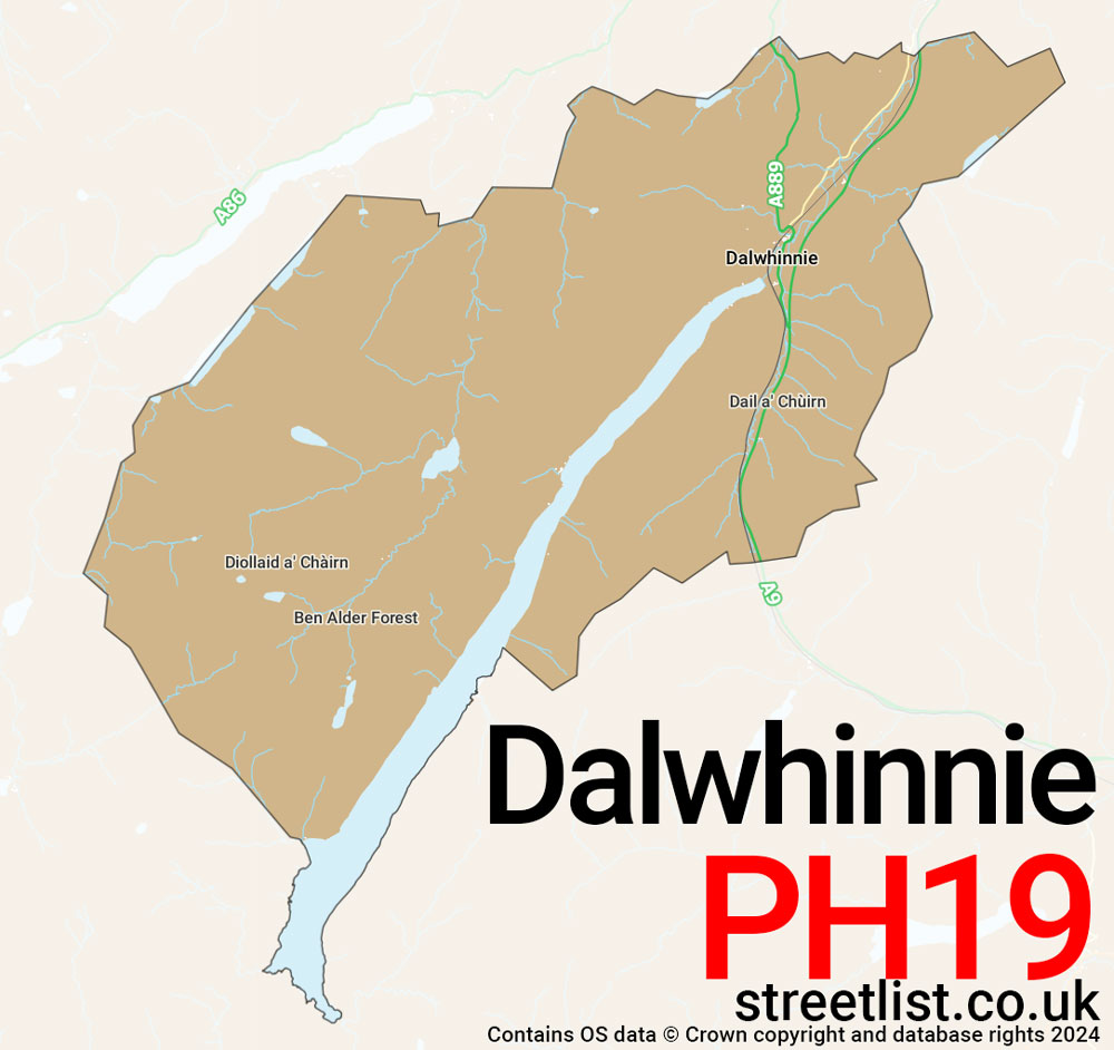 Map of the PH19 postcode