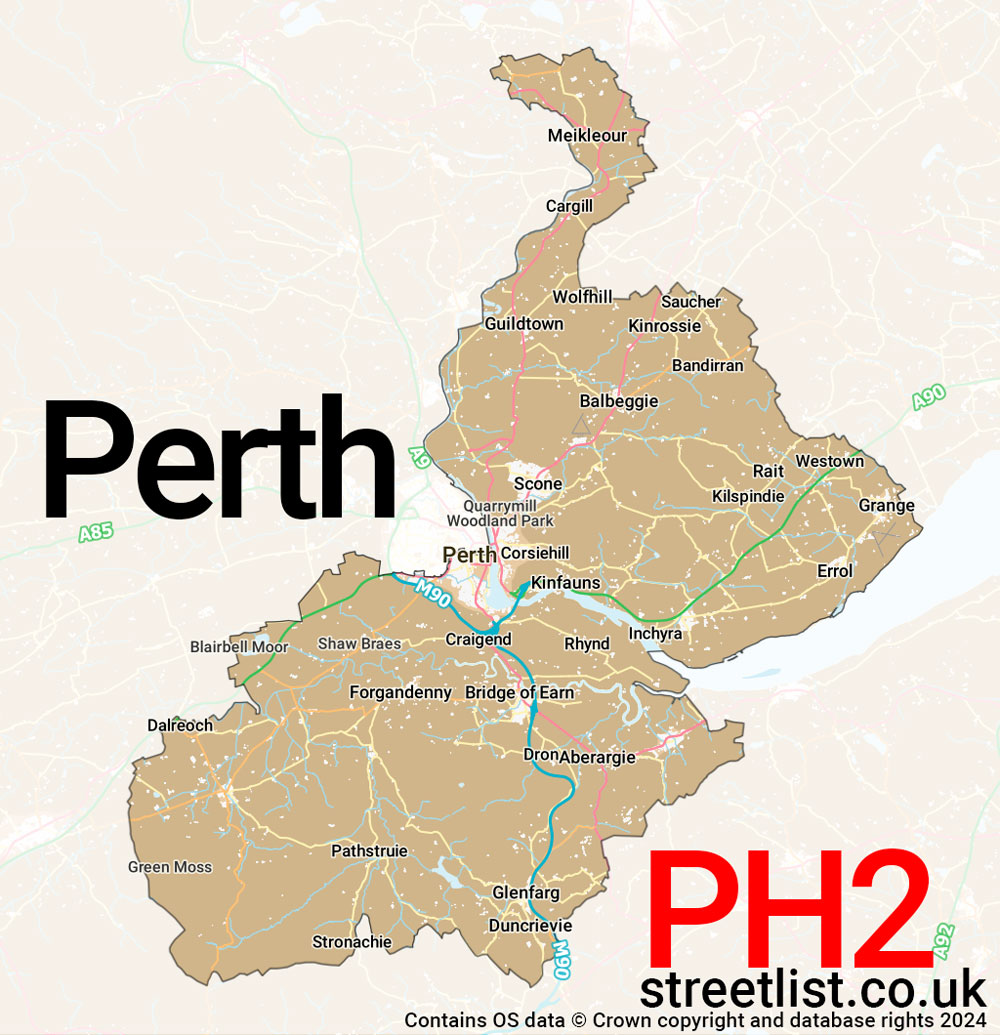 Map of the PH2 postcode