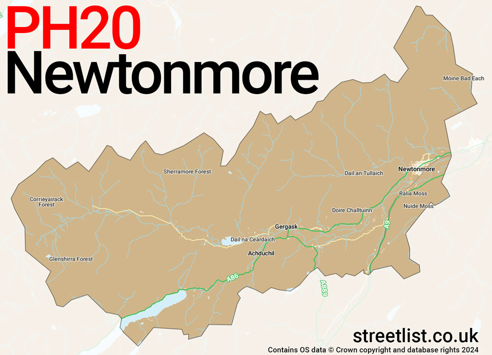 Map of the PH20 postcode