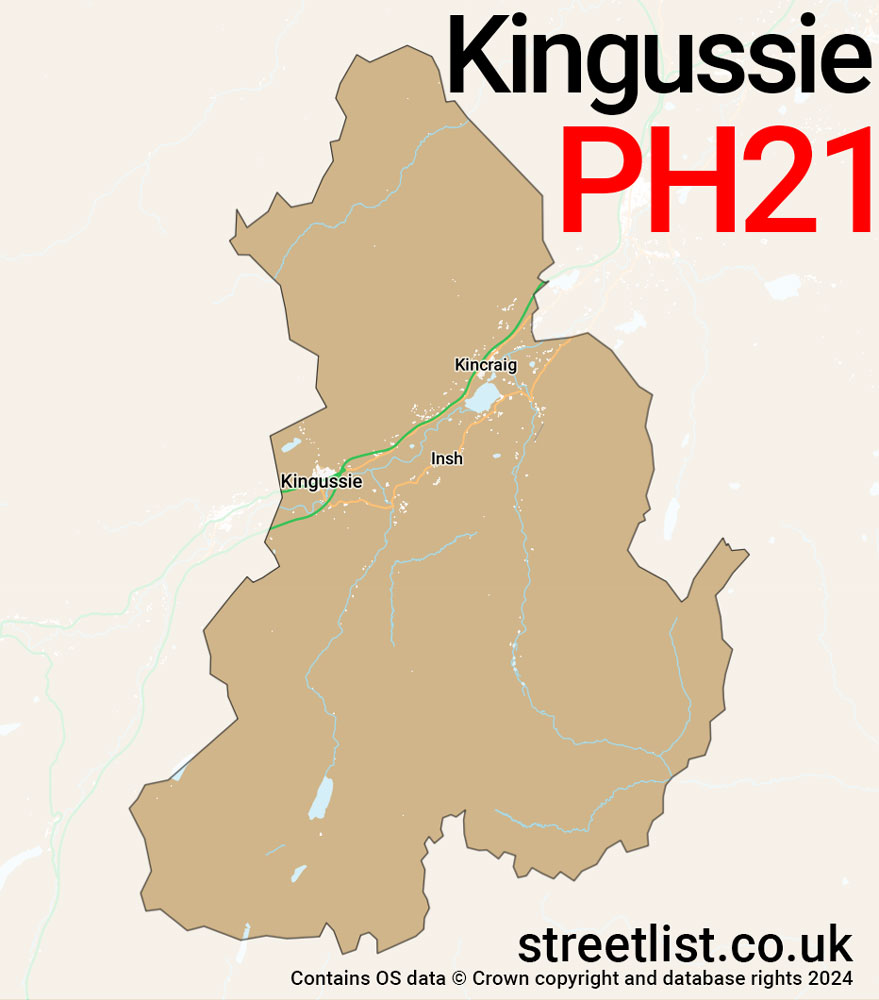 Map of the PH21 postcode