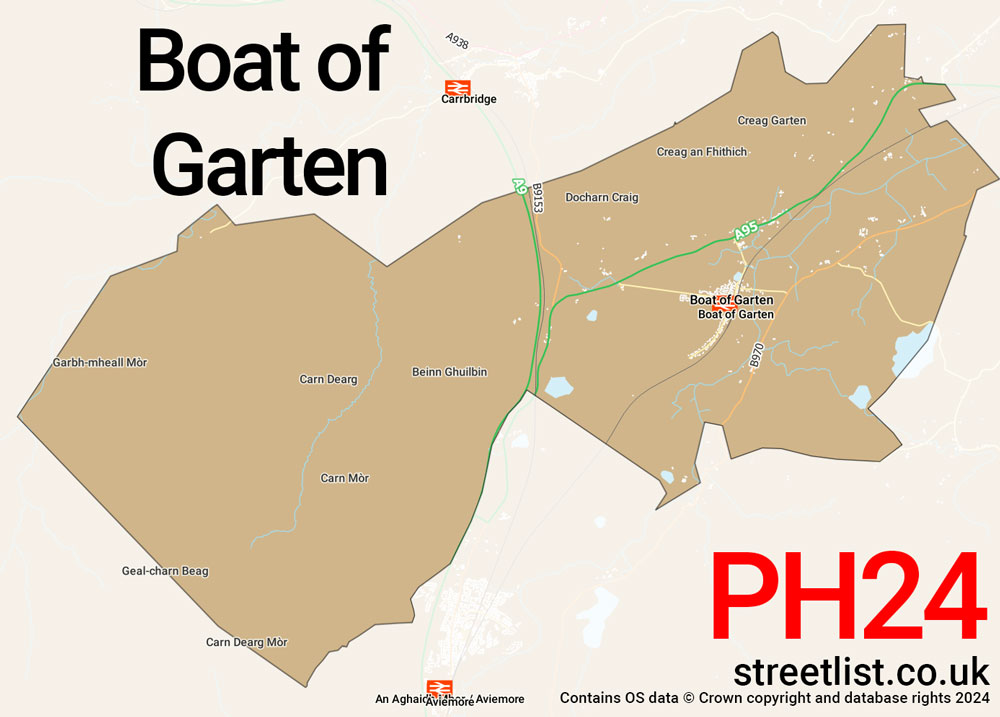 Map of the PH24 postcode