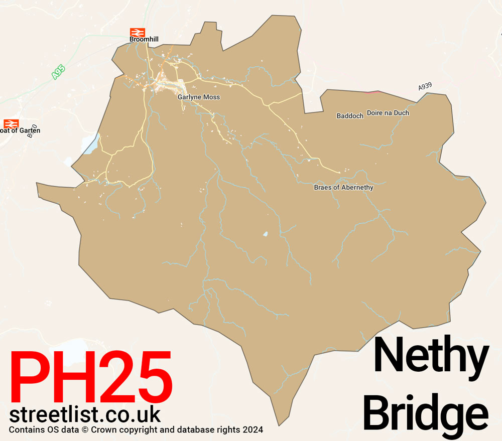 Map of the PH25 postcode