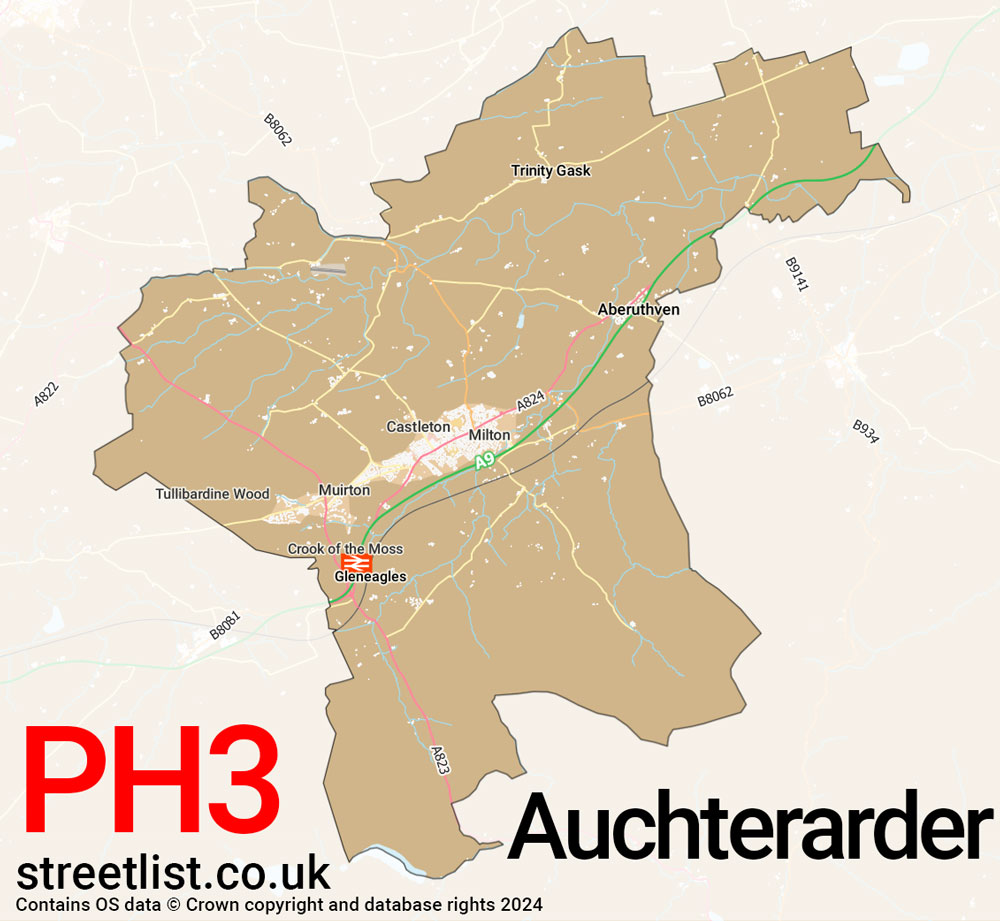 Map of the PH3 postcode