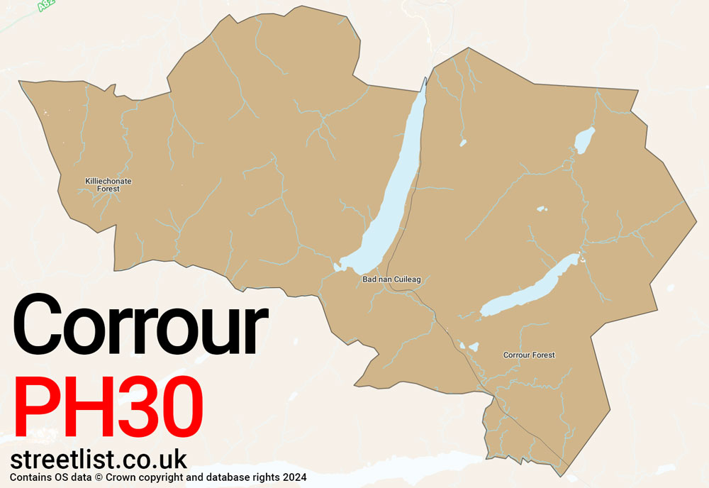 Map of the PH30 postcode