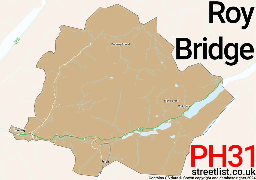 Map of the PH31 postcode