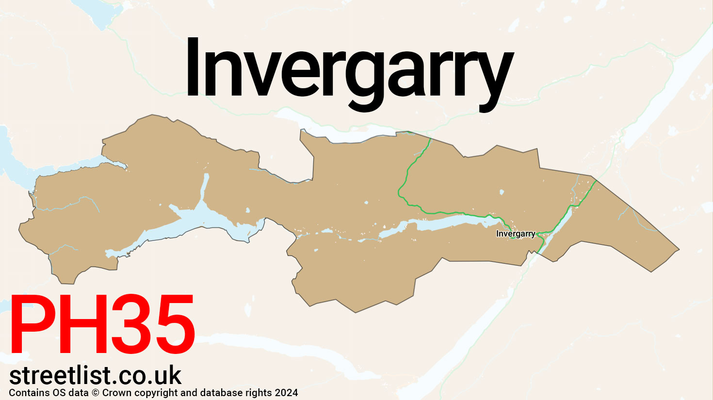 Map of the PH35 postcode