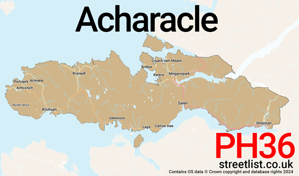 Map of the PH36 postcode