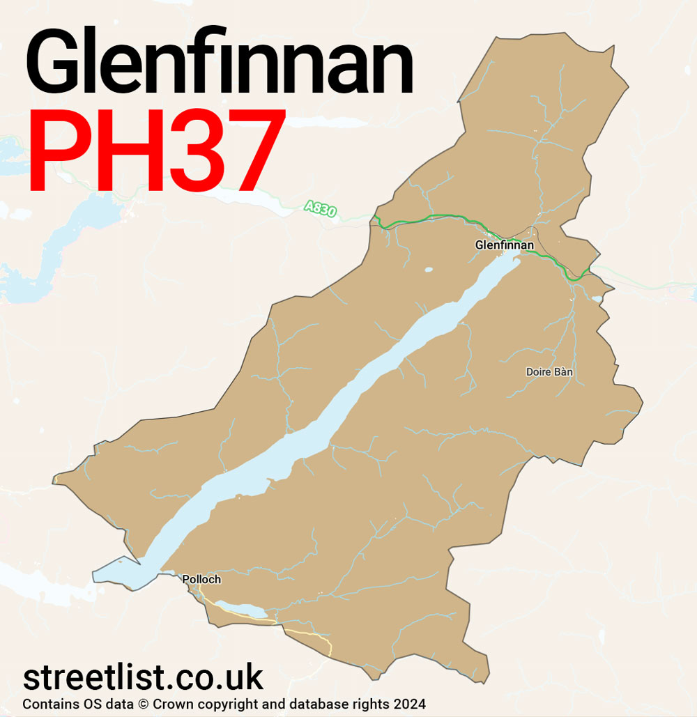 Map of the PH37 postcode