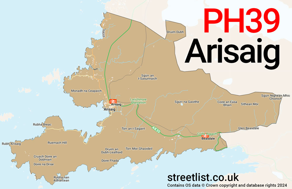 Map of the PH39 postcode